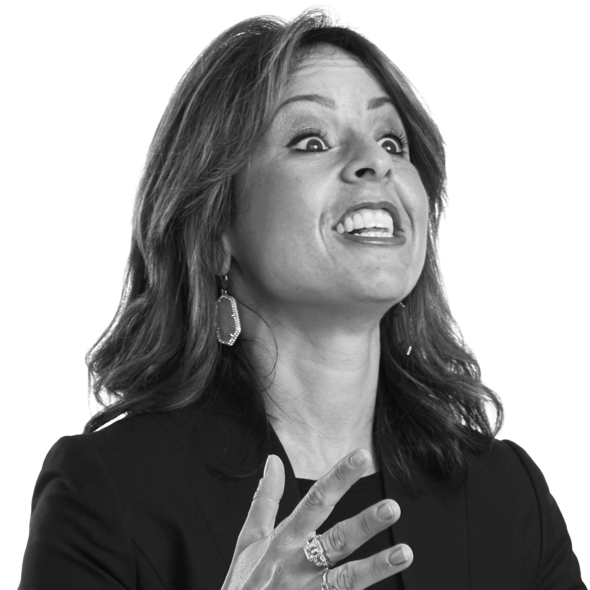 woman presenting